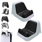 PlayVital 2 Pack Universal Game Controller Wall Mount for ps5 & Headset, Wall Stand for Xbox Series Controller, Wall Holder for Switch Pro, Dedicated Console Hanger Mode for ps5 - Black & White