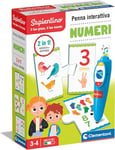 Clementoni - Sapientino interactif, Jeu éducatif électronique Stylo Parlant (Piles incluses) pour Apprendre Compter, numéros flashcards, Enfants 3 Ans, fabriqué en Italie, Couleur Basique, Moyenne,