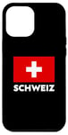 Coque pour iPhone 12 Pro Max Switzerland Flag Schweiz Suisse Swiss White Red