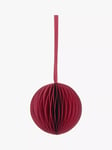 John Lewis Jolly General Store Paper Ball Tree Decoration, Red