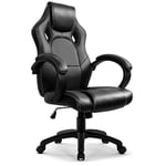 IntimaTe WM Heart Chaise de Bureau, Chaise Gaming, Fauteuil Gamer, Dossier Haut Ergonomique, Siège Baquet Fauteuil E-Sport, Chaise de Maison, de Jeu, d’Ordinateur, Noir