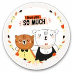 2 x Vinyl Stickers 7.5cm - Cute I love you So Much Bears Cool Gift #14776