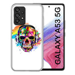 Coque pour Samsung Galaxy A53 5G Tete de Mort Tag