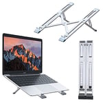 KLIM Steady Portable Laptop Stand for Desk + Foldable iPad Stand + Light and Sturdy Aluminum Laptop Riser + 5 year warranty + Compatible with Tablets and Notebooks up to 15.6 inches