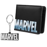 Marvel Portefeuille Homme Coffret Cadeau Portefeuille Porte Carte Homme et Porte Cle Fantaisie Idée Cadeau Homme Ado (Multicolore Marvel)