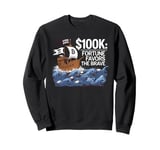 bitcoin at 100k: fortune favors the brave, bitcoin crypto Sweatshirt