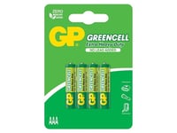 Gp Batteries Greencell Aaa, Engångsbatteri, Aaa, Zinkklorid, 1,5 V, 4 Styck, Grön