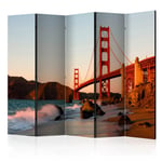 Paravent 5 Volets "Golden Gate Bridge Sunset San Francisco" 172x225cm