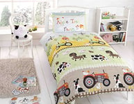 Rapport Parure de lit pour Enfant Motif Ferme de pommiers Multicolore 120 x 150 cm