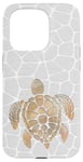 Coque pour iPhone 15 Pro Aquarelle jaune orange tortue blanche assortie