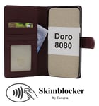 Skimblocker Doro 8080 Plånboksfodral (Mörkröd)