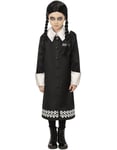 Wednesday - Lisensiert Addams Family Kostyme med Parykk til Barn