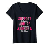 Womens Support The Fighters Admire The Survivors Honor The Taken V-Neck T-Shirt