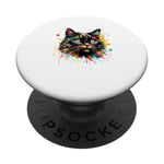 Splash Art York Chocolate Cat PopSockets Adhesive PopGrip