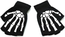 Zac's Alter Ego® Glow In The Dark Short Fingerless Skeleton Gloves