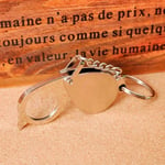 Zinc Alloy 10X Folding Key Ring Magnifier With Chain Jewelry Loupe  Unisex