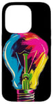 Coque pour iPhone 14 Pro Ampoule multicolore pour garçons et filles