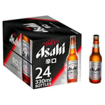 Asahi Super Dry Beer, 24 x 330ml, Japanese Beer, 5% ABV, Brewed in Italy, Premium Lager, Crisp and Dry Taste (Packaging may vary as images in catalog)