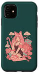 Coque pour iPhone 11 Anime Cat Girl Manga Hearts Kawaii Cute Holiday Valentines