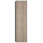 Armoire de rangement 2 portes finition chêne naturel largeur 50 cm