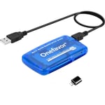 Lecteur de carte SmartMedia, lecteur de carte mémoire multi-cartes universel USB tout-en-un pour Windows, Mac, Linux (lecteur de carte + adaptateur