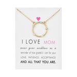 Gåvohalsband I Love Mom Mamma Mor Mors dag Halsband Guld guld