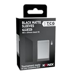 Konix Protège-cartes Black Matte Sleeves 66 x 91 mm pour compétition - 100 pochettes - Compatible Magic The Gathering, Pokémon - Plastique - Noir