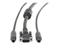 Belkin E Series Cable Kit for PS/2 - Câble clavier / vidéo / souris (KVM) - HD-15 (VGA) (M) pour PS/2, HD-15 (VGA) (M) - 3 m - pour OmniView E Series 2 Port KVM Switch, 4 Port KVM Switch