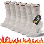 Rahhint Chaussettes de randonnée en mérinos Chaussettes de compression Anti-ampoules Chaussettes de randonnée rembourrées 3 paires pour hommes femmes et enfants Taille 31-52