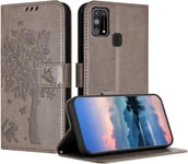 Coque Pour Samsung Galaxy M31s, Coque Portefeuille Housse Cuir Avec Porte Cartes Et Bequille Fermeture Magnetique Etui Pour Samsung M31s - Gris