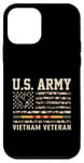 Coque pour iPhone 12 mini Drapeau de l'armée américaine du Vietnam pour vétéran des États-Unis