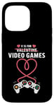 Coque pour iPhone 14 Pro Max V is For Video Games Gamers Couples Saint Valentin