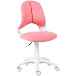 Chaise de Bureau pour Enfant Pivotante et Réglable en Polyester Rose Marguerite