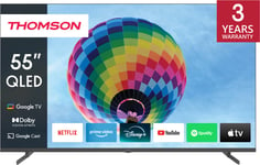 Thomson Google 55" QG4S14 4K QLED smart-TV (2024/sideføtter)