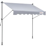 Auvent Rétractable - VEVOR - Store Banne Manuel Pare-soleil 2x1,2 m Hauteur Réglable 2,2-3,1 m