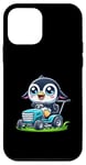 Coque pour iPhone 12 mini Tracteur Pingouin Jardinage Jardin Tondeuse à Gazon