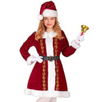 W WIDMANN MILANO Party Fashion - Costume pour enfants Mme Noël, robe de Noël, mère Noël, costume de Noël