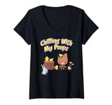 Marvel Guardians of the Galaxy Groot Chilling with My Peeps T-Shirt avec Col en V