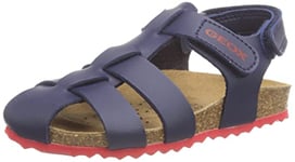 Geox Bébé Garçon B Sandal Chalki Boy Sandales, Navy/Red, 27 EU