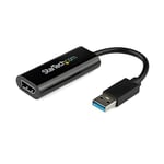 StarTech.com Adaptateur USB 3.0 vers HDMI - 1080p - Convertisseur d'Écran Slim/Compact USB Type-A vers HDMI pour Moniteur - Carte Vidéo et Graphique Externe - Noir - Windows Uniquement (USB32HDES)