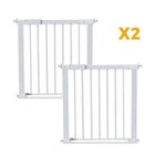 SAFETY 1ST Barrière de sécurité enfant Flat Step Barrière Métal Lot de 2 - Blanc