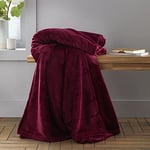 Catherine Lansfield Extra Large Raschel Velvet Touch Soft 200x240cm Blanket Throw Red