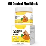 120g / 4oz Turmeric Clay Facial Mask Deep Cleansing Blackhead Removal Oil Co TDM