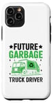 Coque pour iPhone 11 Pro Future Garbage Truck Driver Déchets Collecteur de déchets Sanitation