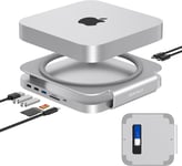 Station d'accueil et support pour Mac Mini avec boîtier SSD pour NVME/SATA M.2,port USB A/C 10 Gbit/s,lecteur de carte TF/SD,support Mac Mini pour Mac Mini M1/M2 et Mac Studio |(Q206)