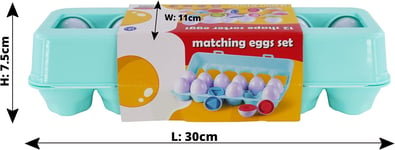 Sorting & Matching Educational Egg Toy 12 Pcs Eggs Set Colour & Shape Sorter & &