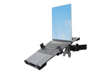 StarTech.com Monitor Arm with VESA Laptop Tray, For a Laptop (4.5kg / 9.9lb) and a Single Display up to 32" (8kg / 17.6lb), Black, Adjustable Desk Laptop Arm Mount, C-clamp/Grommet Mount - VESA Monitor Mount (A2-LAPTOP-DESK-MOUNT) monteringssæt - for moni