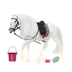 Lori Blanc Dolls Camarillo Jouet – Cheval 6 Pouces pour Mini poupée – Animal et Accessoires – Ensemble de Jeu pour Enfants – 3 Ans et Plus, LO38020Z