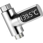 LED-duschtermometer, 5-85°C digital termometer, med 360° roterande termometer, LED-vattenmätare, duschvattentermometer för äldre barn