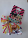 2 x LOL Surprise Hair Scrunchies lol surprise hair ruffle set NEW 1 has a charm